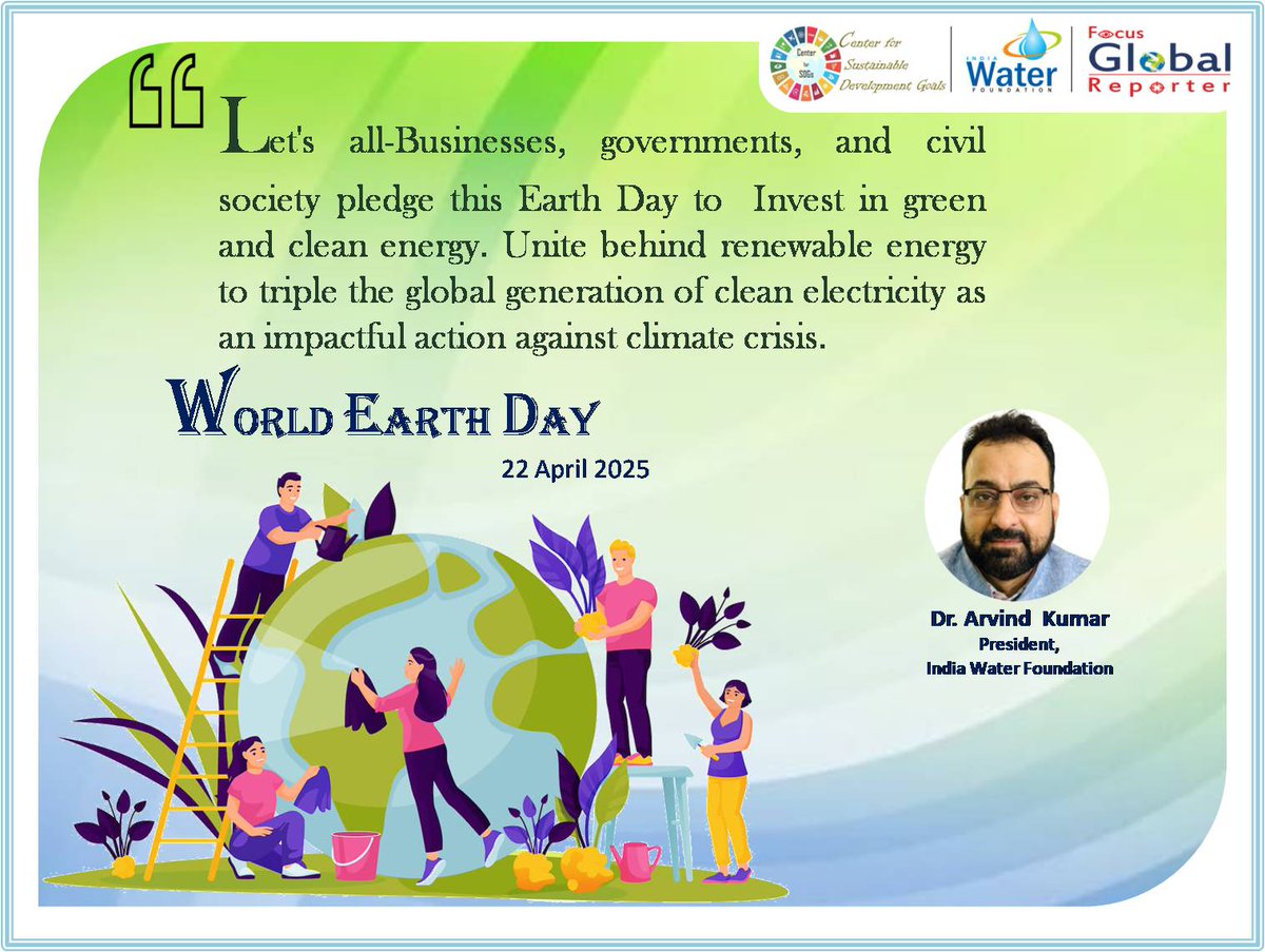 focusglobalrep1's tweet photo. #InternationalMotherEarthDay2025 #EarthDay #ForPlanetEarth #HealthyPlanet #ForNature #SaveWater #GoGreen #ClimateChange #ClimateEmergency #ClimateAction #biodiversity #rewilding #ProtectOceans #ClimateActionNow #ClimateJustice #Environment #styleustainability #waterefficiency https://t.co/jiV7lQCFu7
