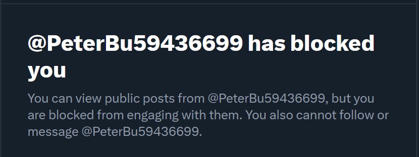 Im_a_Sly_Dog's tweet image. You know how scared they must go through life when they comment on a fact you provided then block you from responding.
Definition of a pussy @PeterBu59436699