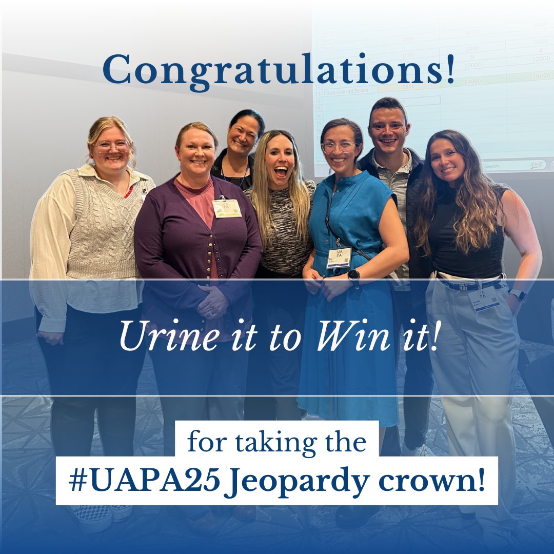They didn’t just answer questions—they streamed through them.
Congrats to Urine it to Win it!—clever name, even smarter team! 🧠💧 #UAPA25 #Jeopardy