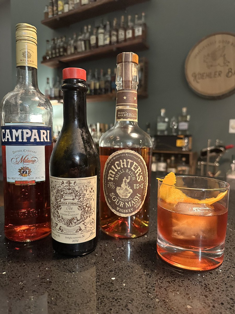 tribe65's tweet image. Capping off a beautiful Easter and a Cavs win tonight with a Michter’s Sour Mash Boulevardier. 
@MichtersWhiskey #boulevardier