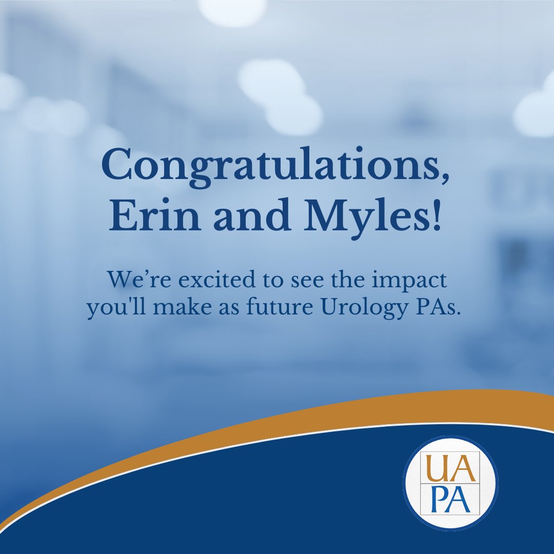 Huge congratulations to our UAPA Student Scholars!
We're proud to support the next generation of urology PAs and excited to see the impact you'll make in the field. 👏 #UrologyPA #FuturePA #UAPA25