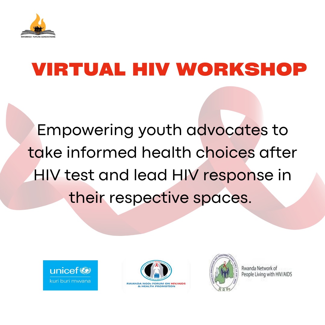Informed Future Generations (@informed_gens) on Twitter photo Today, in support of <a href="/unicefrw/">UNICEF Rwanda</a>, we'll collaborate with <a href="/RwandaNGOForum/">Rwanda NGOs Forum on HIV/AIDS and H.P</a> & <a href="/rrpplus/">R.R.P+</a> to empower 50+ youth advocates with knowledge on #UequalsU and strengthen their role in leading HIV responses #BeyondTheTest within their communities.
#InformedGens
#GetTestedStayHealthy
<a href="/Knooliet/">Kabanyana Nooliet (Nounou)</a> Today, in support of <a href="/unicefrw/">UNICEF Rwanda</a>, we'll collaborate with <a href="/RwandaNGOForum/">Rwanda NGOs Forum on HIV/AIDS and H.P</a> & <a href="/rrpplus/">R.R.P+</a> to empower 50+ youth advocates with knowledge on #UequalsU and strengthen their role in leading HIV responses #BeyondTheTest within their communities.
#InformedGens
#GetTestedStayHealthy
<a href="/Knooliet/">Kabanyana Nooliet (Nounou)</a>