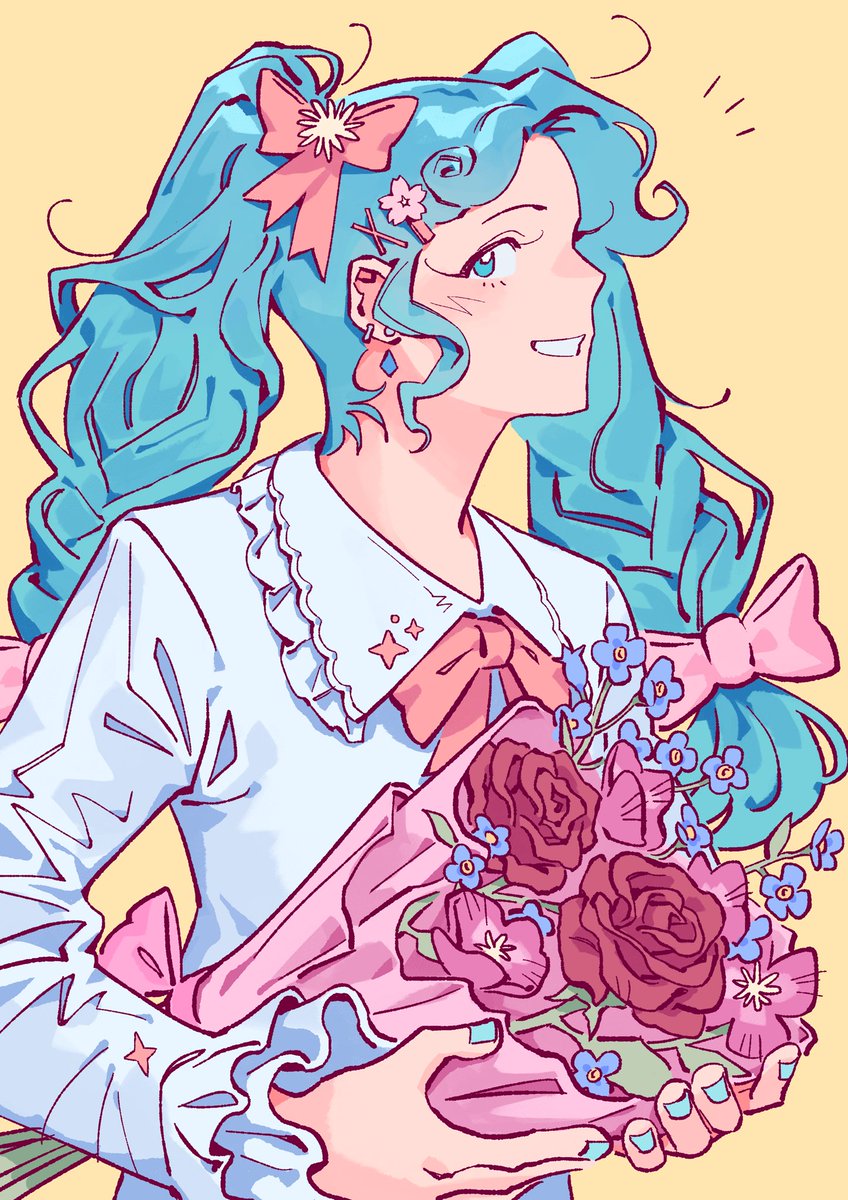 apolocelot's tweet image. my piece for Pretty in Pink zine! @vocapink39