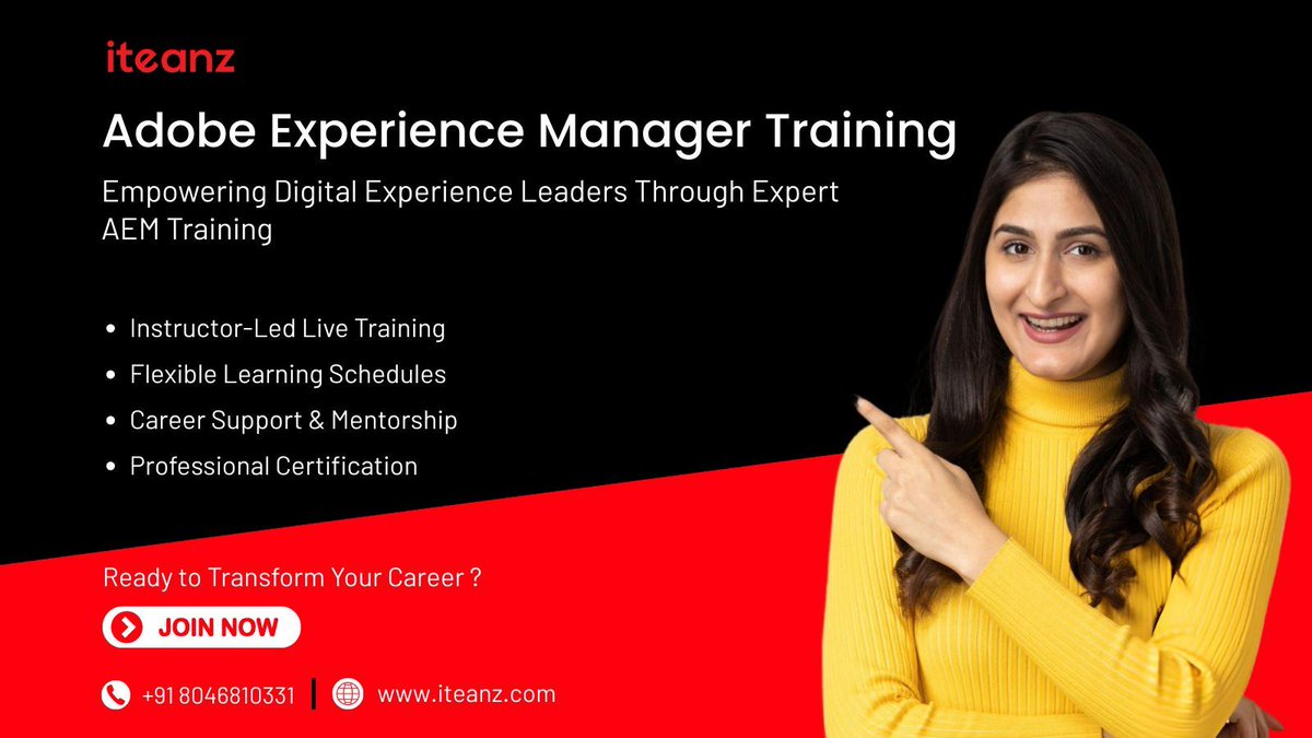 iteanzglobal's tweet image. Transform Your Digital Career with AEM Training at Iteanz!

📞 Get started today: +91 8046810331
🔗 Visit: iteanz.com/aem-training 

#AdobeExperienceManager #AEMDeveloper #ContentManagement #Iteanz #WebExperience #AEMCertification #Adobe #AEM #AdobeCourses #AdobeTraining