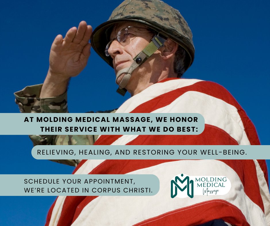 massagesbydora's tweet photo. 🎖️ Your service deserves real relief.

Many heroes return with invisible battles no one sees...
At Molding Medical Massage – Corpus Christi, we give back what you’ve given:
 wellness, rest, and lasting relief.
✨ Book your appointment today. https://t.co/g7KZZ29NNM