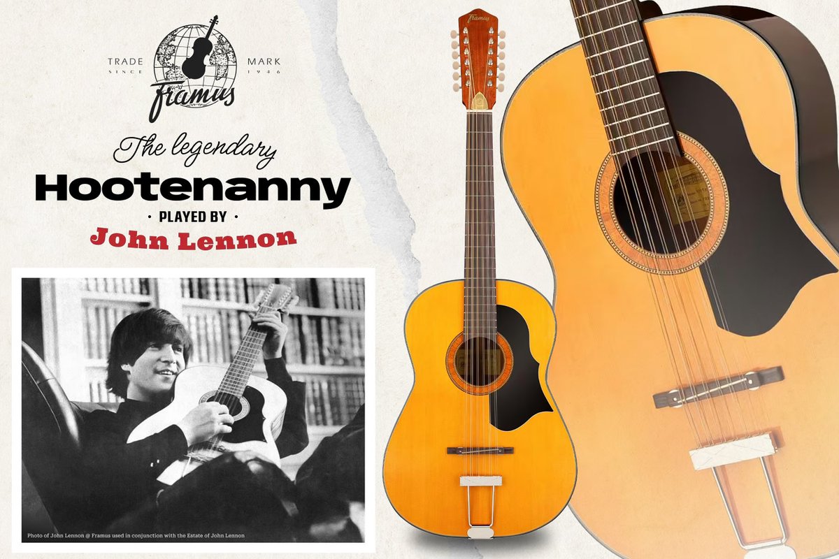 Sparkplugtokyo's tweet image. 🗞️BLOG記事📰 ジョン・レノンの使用で有名な伝説的12弦ギター「Framus Hootenanny 12st」復刻！ ～ Framus Hootenanny 12-String (Vintage Tinted Nitro)

➡ shop.sparkplug.tokyo/blog/2025/04/2…

#Framus #フラマス #Hootenanny #フーテナニー #JohnLennon #ジョンレノン #12弦ギター #アコースティックギター