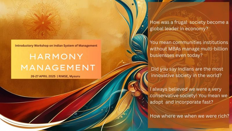 I am excited to learn under Ramasubramanian Oruganti for a two day residential course on Indian System of Management in Mysore this weekend. 

As a management student, this question has been bothering me for long: Why do we have to ape someone else's theories that were born