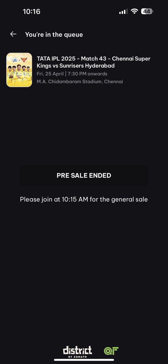 naathandaleo23's tweet image. Csk vs srh ticket serverrs crashed #csk #cskvssrh #servercrash #ipl