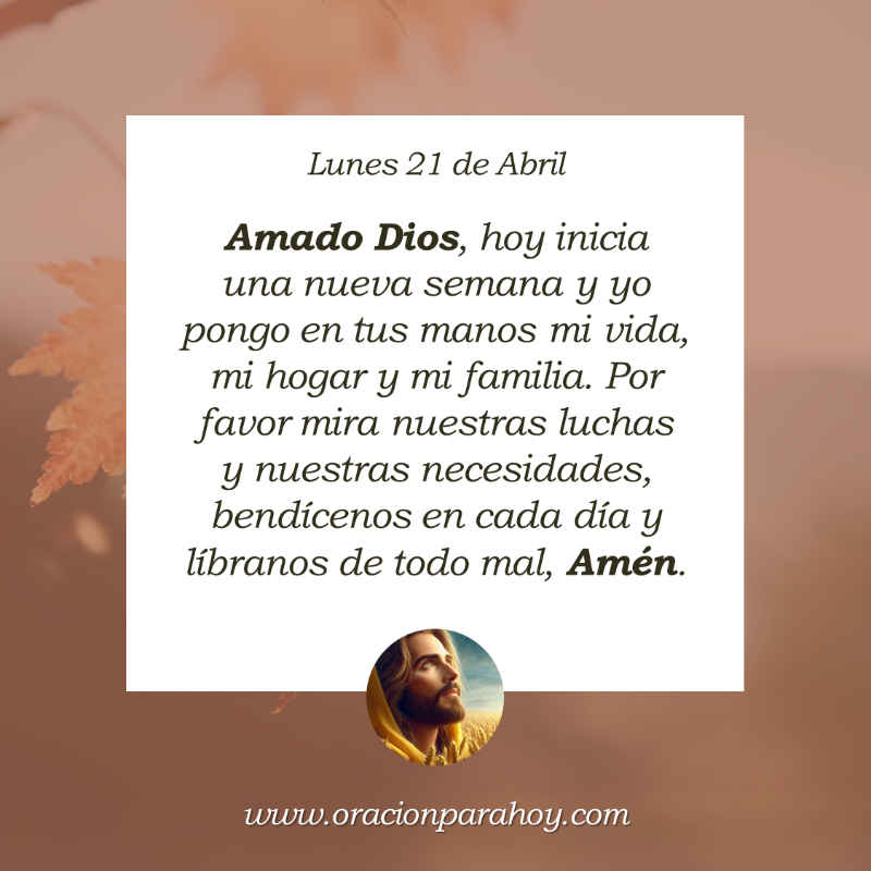 OracionParaHoy's tweet photo. Oración para hoy 21 de abril: https://t.co/4fnqWkAH5L