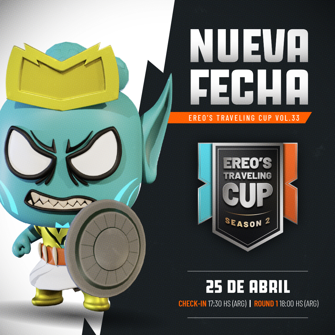 Reign Of Titans LATAM (@reignoftitansla) on Twitter photo 🔥 También se viene la EREO’S TRAVELING CUP
Este viernes 25 de abril a las 18 hs (ARG) arranca una nueva batalla entre los mejores Titanes. Solo los más preparados lograrán avanzar.  
🎯 ¡Anotate y defendé tu honor! 🔥 También se viene la EREO’S TRAVELING CUP
Este viernes 25 de abril a las 18 hs (ARG) arranca una nueva batalla entre los mejores Titanes. Solo los más preparados lograrán avanzar.  
🎯 ¡Anotate y defendé tu honor!
