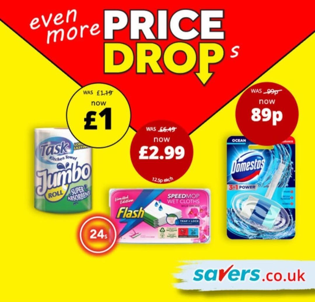 Savers' amazing price drops on some of your favourite household products 👌 

#ByronPlace #Seaham #Community #Rediscoverlocal #NorthEast #Shopping