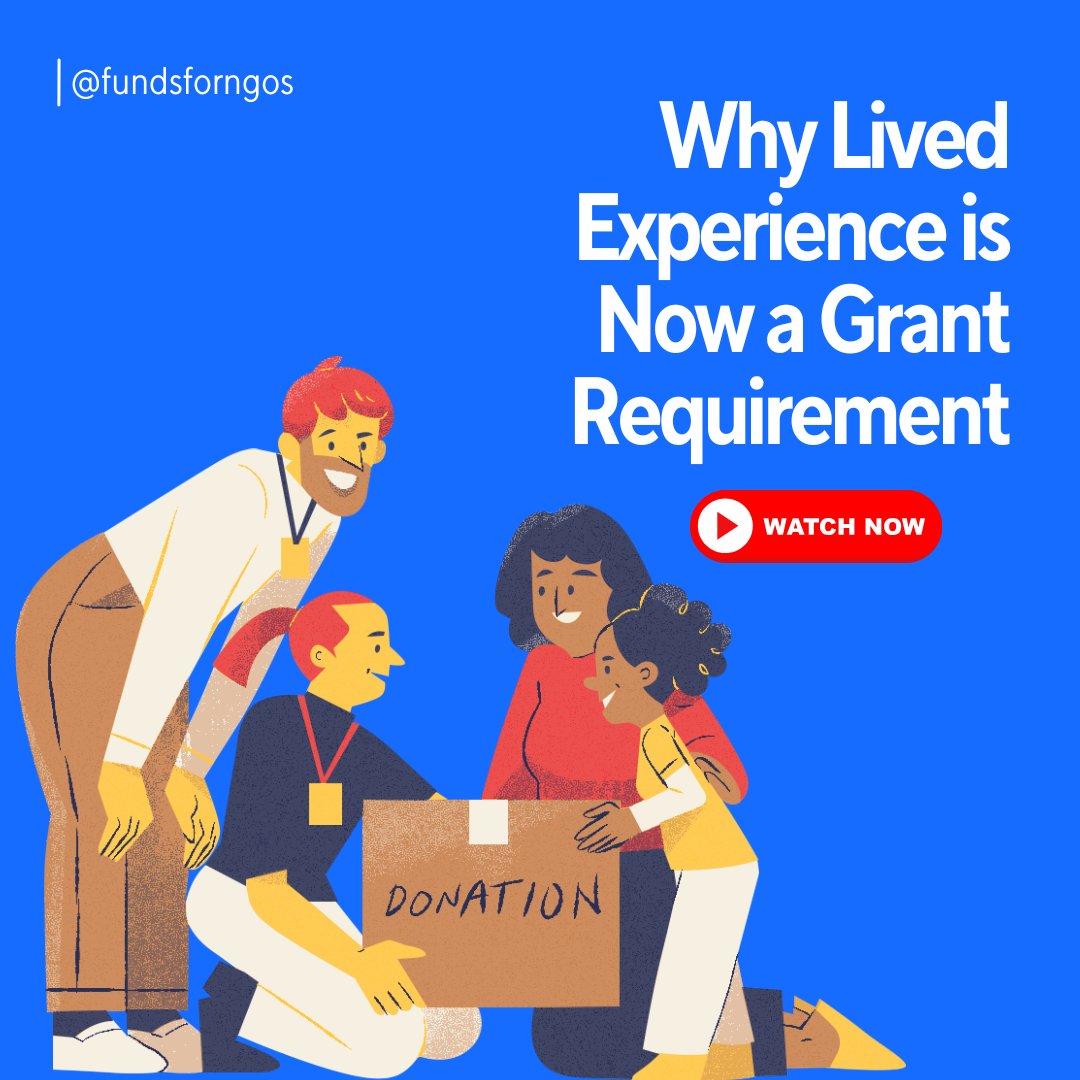 fundsforngos's tweet image. Lived experience is no longer optional — it's becoming essential for grant success.

Discover why funders now prioritize firsthand community insight and how your NGO can stand out.

🎥 Watch now: youtube.com/watch?v=_yJO-m…

#LivedExperience #NGOGrants #GrantWritingTips