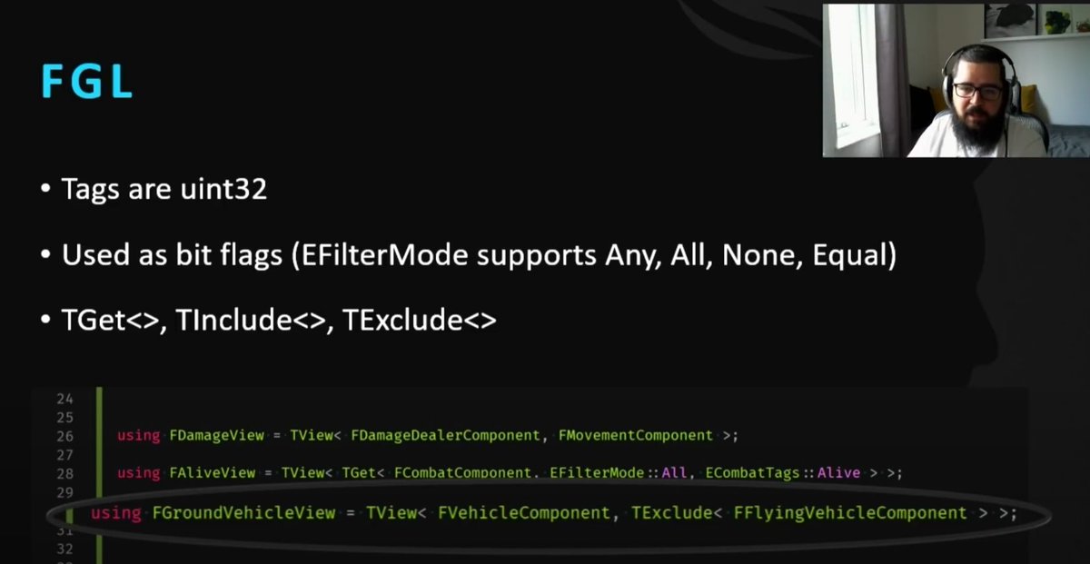 theredpix's tweet image. This is a talk about implementing an #ECS system (FGL from @Funcom ) into #Unreal, integrated with the Actor framework and featuring #multithreading support. It shipped with @ConanExiles  and it&apos;s being used in @DuneAwakening  #cpp #gamedev 
youtu.be/QlKXPBFh5BM