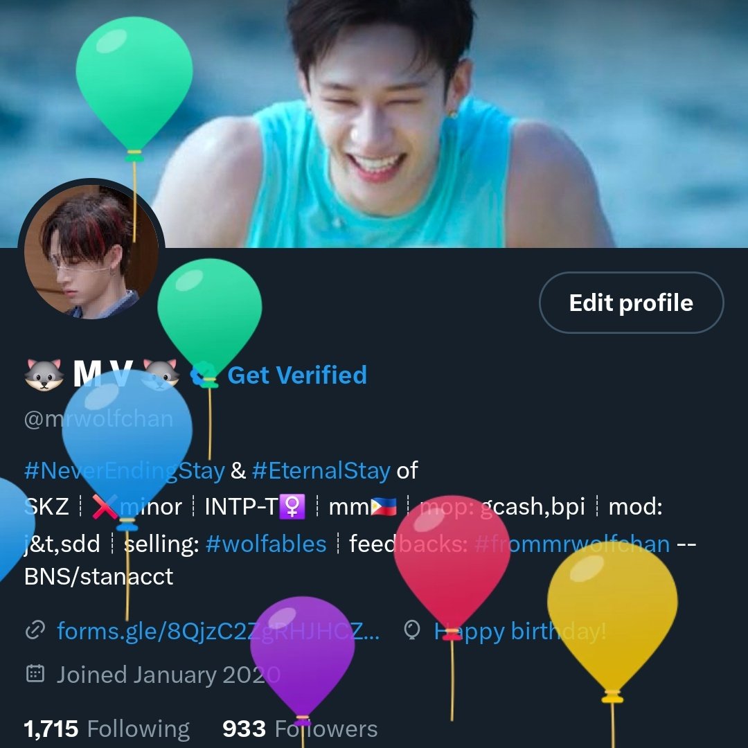 mrwolfchan's tweet photo. Birthday hugs from the universe and balloons from X. HBD to me~ ☺️🎂✨ https://t.co/4XQv3gAMtk