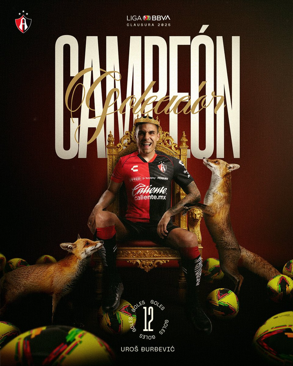 ¡EL PRIMER CAMPEÓN GOLEADOR DE NUESTRA HISTORIA! 🔴⚫️

Desde el viejo continente, directamente de Serbia llegó Uroš Đurđević a poner su nombre en lo más alto a base de Goles, Furia, Lucha y Honor ⚽️🦊

Hoy entra en los libros de la historia Rojinegra el nombre de DJUKA 👏🏻👏🏻👏🏻