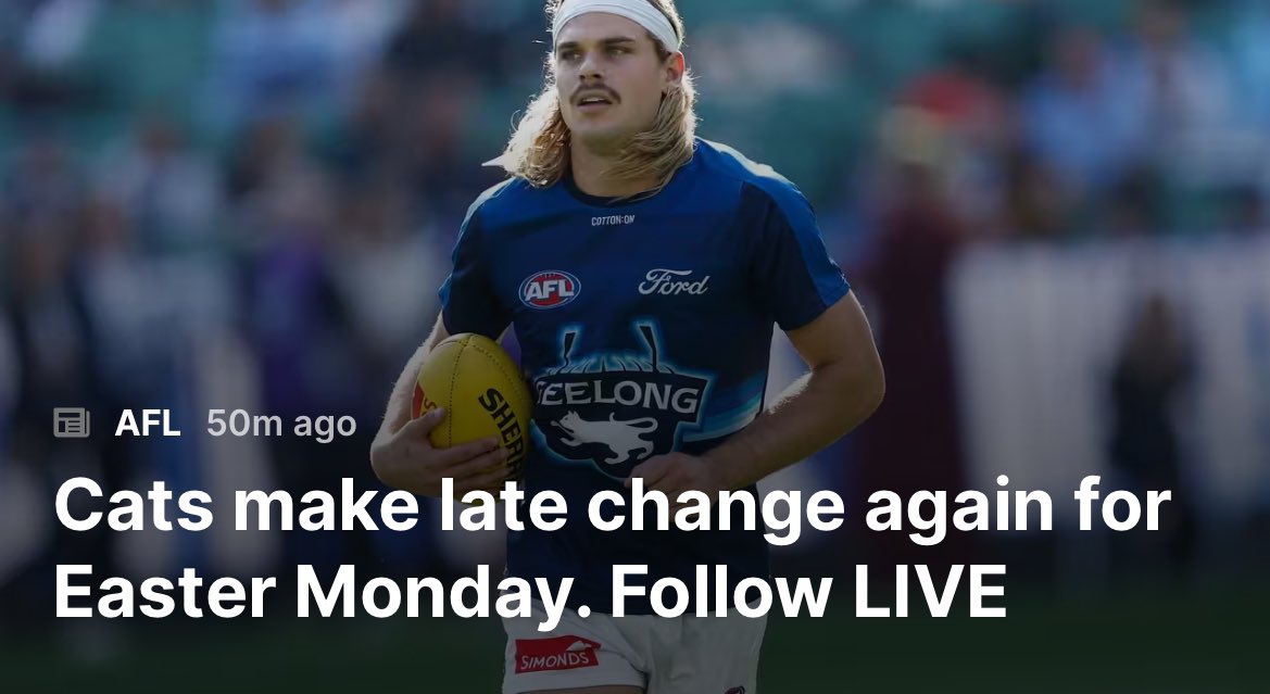 Not cool, AFL app. Not cool. Wasn’t there any other picture you could’ve used? I think I had a heart attack. #AFLCatsHawks #SuperCoach