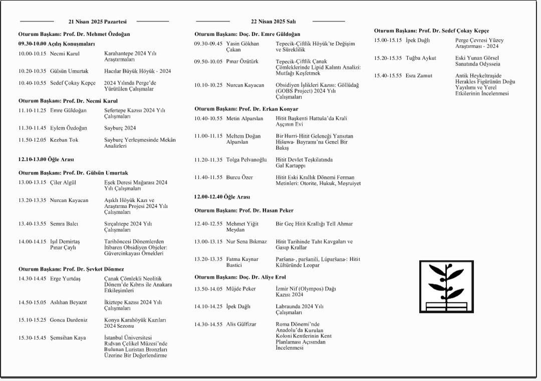 İstanbul Üniversitesi Arkeolojik Kazı ve Araştırmaları Toplantısının 22.si, 21-22 Nisan 2025 tarihlerinde gerçekleştirilecektir. "Sefertepe 2024 Yılı Çalışmaları" başlıklı sunum, 21 Nisan saat 11.00'da kazı başkanı Doç. Dr. Emre Güldoğan tarafından sunulacaktır.