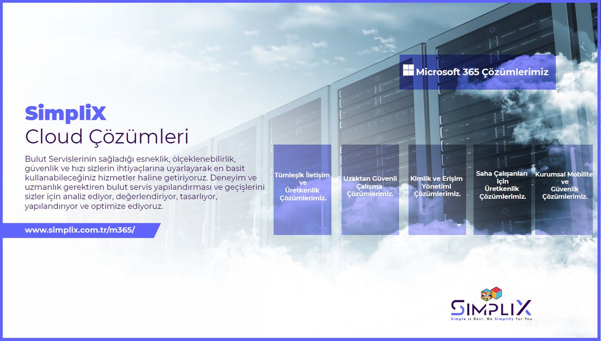 SimpliX (@simplix_th) on Twitter photo #Microsoft365 Platformunun Sağlamış Olduğu Hizmetleri #SimpliX ’in Cloud Deneyimleri ile Birleştirdik ve Çözüm Ağaçlarını Oluşturduk
Sizler de #M365 çözümlerimiz hakkında detaylı bilgiler almak demo taleplerinizi iletmek isterseniz info@simplix.com.tr adresimizden ulaşabilirsini #Microsoft365 Platformunun Sağlamış Olduğu Hizmetleri #SimpliX ’in Cloud Deneyimleri ile Birleştirdik ve Çözüm Ağaçlarını Oluşturduk
Sizler de #M365 çözümlerimiz hakkında detaylı bilgiler almak demo taleplerinizi iletmek isterseniz info@simplix.com.tr adresimizden ulaşabilirsini