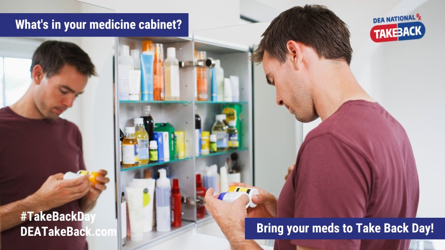 Prescription drug #TakeBackDay is April 26th. Clean them out and take them back. DEATakeBack.com
✅Free
✅Anonymous
✅Fast
✅Simple