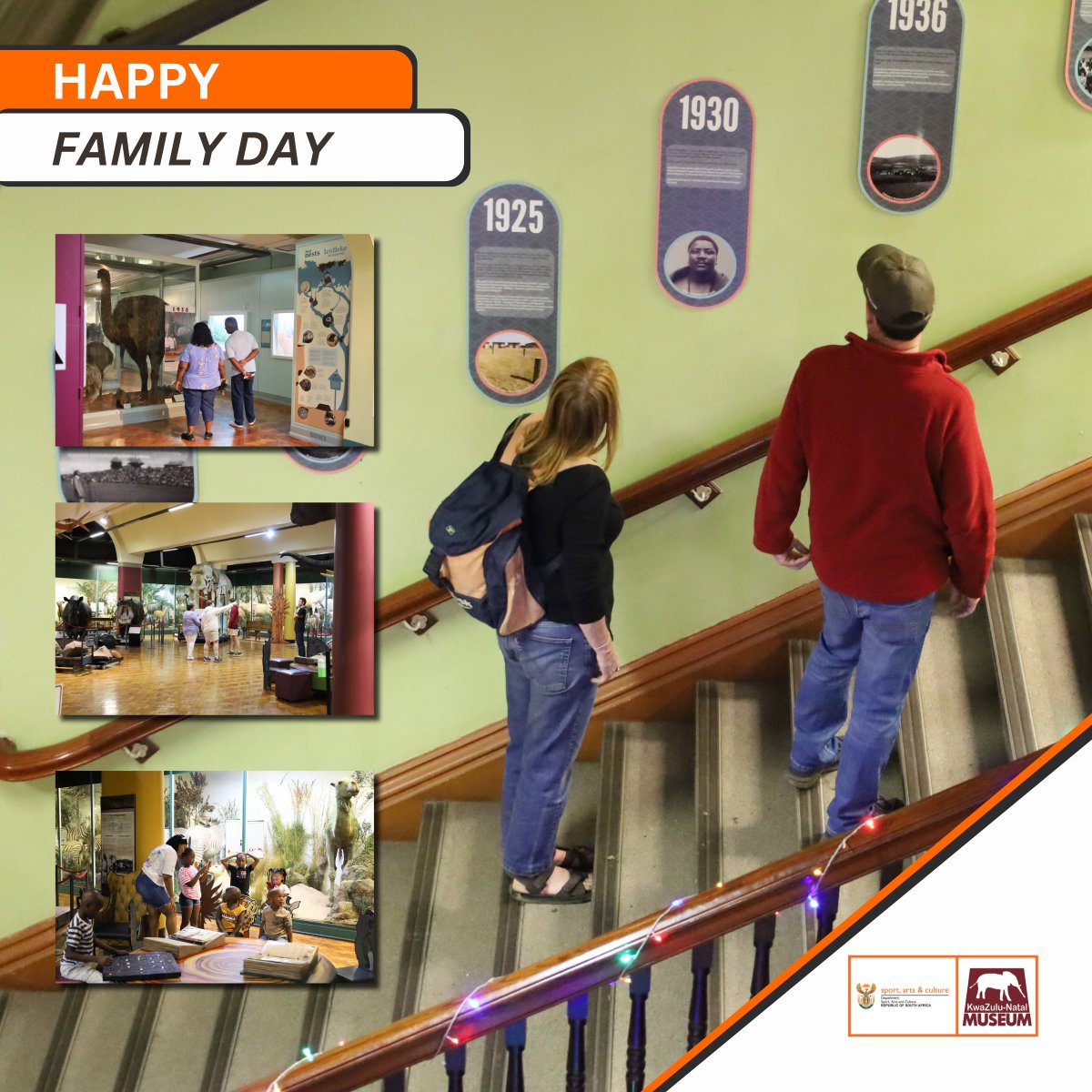 Happy #FamilyDay! 🇿🇦

120+ years of bringing families together for endless adventure, discovery &amp; history! 🏛️👨‍👩‍👧‍👦

#kznmuseums #museumlife #kzn #SouthAfrica