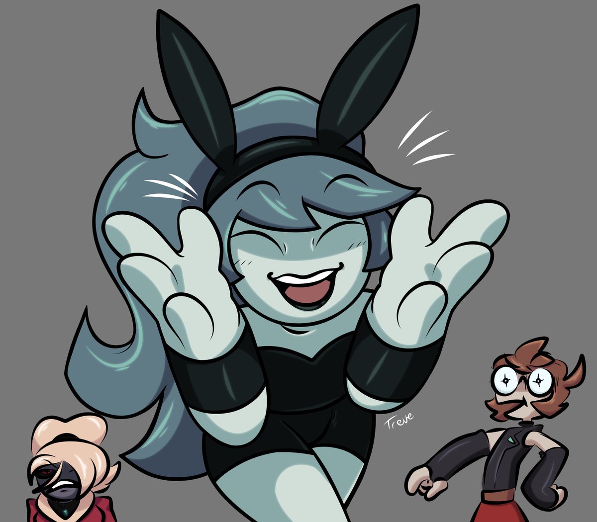 Soea and Tsuna are not impressed with Clambelle's Easter stream outfit, but money for the Olar Gang is money regardless.