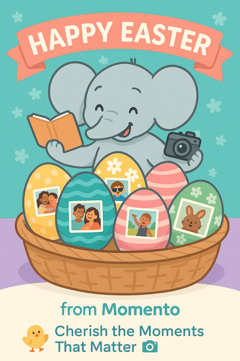 MomentoQuest's tweet photo. 🐣📸 Happy Easter from Momento! Celebrate spring by cherishing memories that matter. Snap, smile, and remember! #Easter #CognitiveHealth https://t.co/gouXpg4eIN
