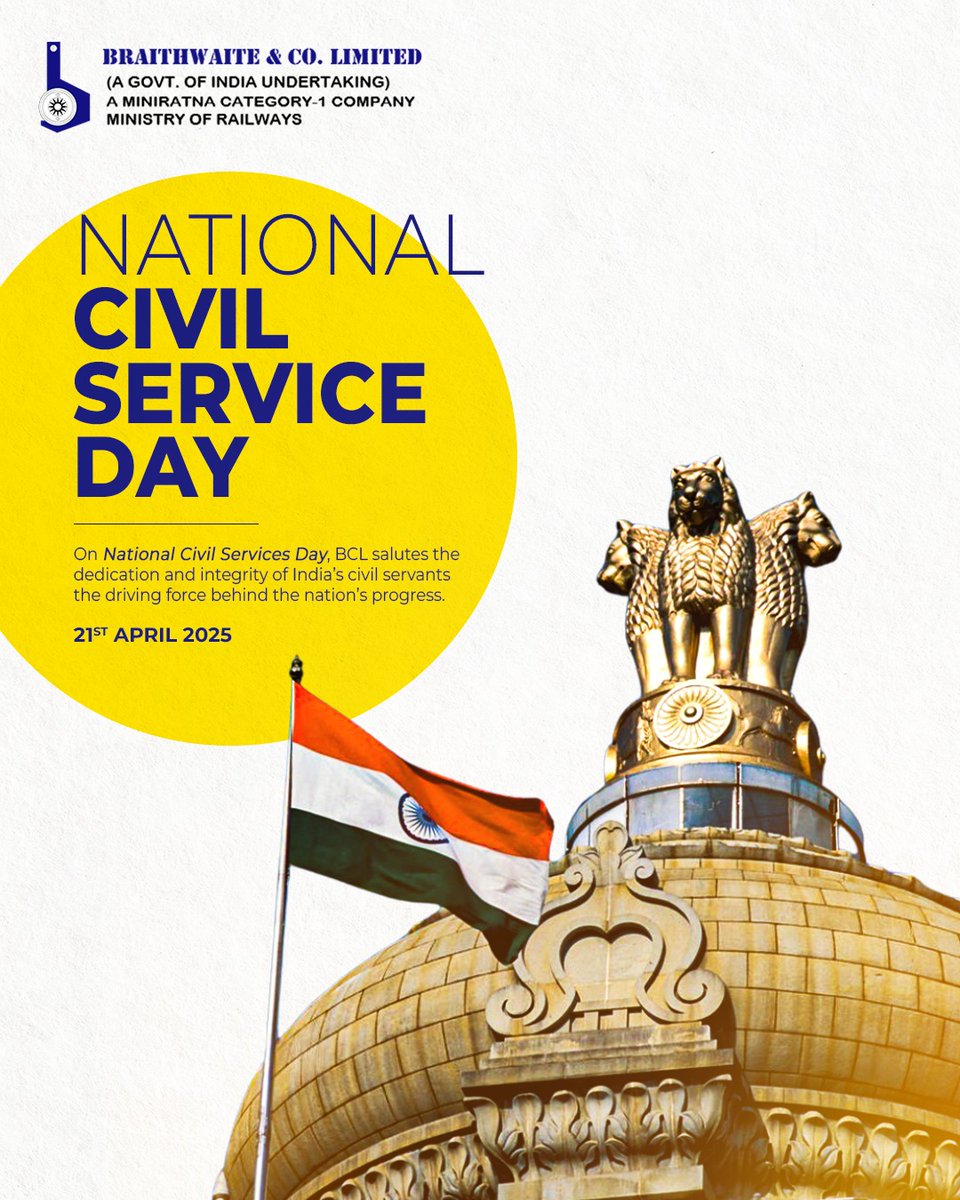 BraithwaiteKol's tweet photo. On National Civil Services Day, Braithwaite salutes the dedication and integrity of our nation’s civil servants. We stand inspired by your service and commitment to building a better tomorrow.
#NationalCivilServicesDay #Braithwaite #BraithwaiteTribute #PublicServicePride #TeamBCL https://t.co/p39lAbgUnf