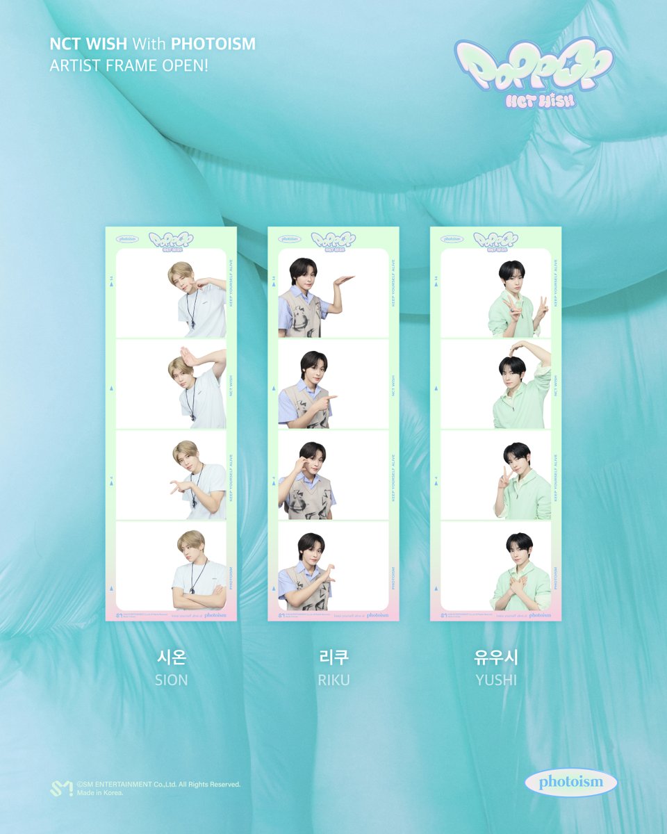 photoism_ph's tweet photo. PHOTOISM X NCT WISH
ARTIST FRAME OPEN !

The <NCT WISH> artist frame will be released on photoism.

Take photos and make special memories
with <NCT WISH>  photo frame !

* PERIOD : 4/19 - 6/30 (KST)

ONLY IN PHOTOISM https://t.co/fmB6wYoqYL