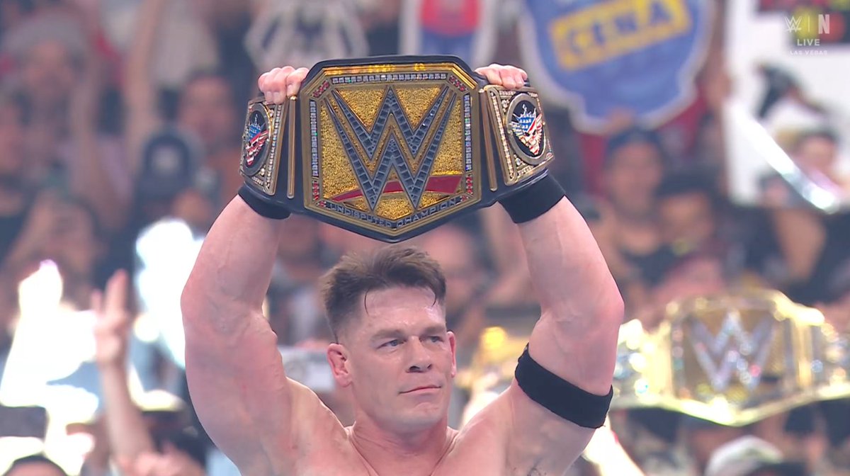 UtkarshRatedR23's tweet photo. Idgaf about how the match was,it was always about if cena is winning it or not,And finally YOUR CHAMP IS HERE🔥❤.. 
#WrestleMania41 https://t.co/9bLVkg8091