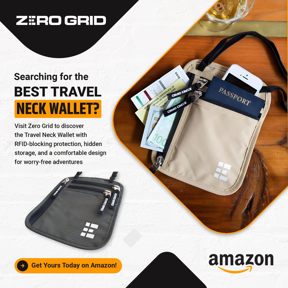 Zero_Grid's tweet image. Travel worry-free with a neck wallet that’s secure, hidden, and made for your comfort. amazon.com/stores/page/A7…
  #TravelNeckWallet #RFIDBlocking #ZeroGrid #HiddenStorage #NeckWallet #TravelEssentials #TravelSmart #WanderSafe
  #SecureTravel #AmazonTravel #AdventureGear