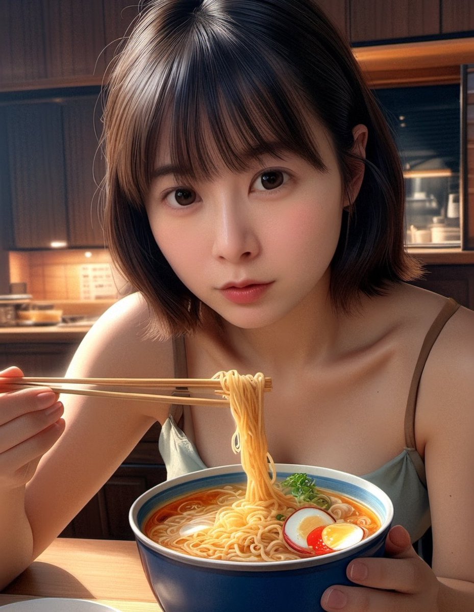 カトキチの冷凍うどんも
いつか食べられるようになりたいです

今日はラーメンうまく食べられてる気がします。おはしがバグってるのはゆるして…