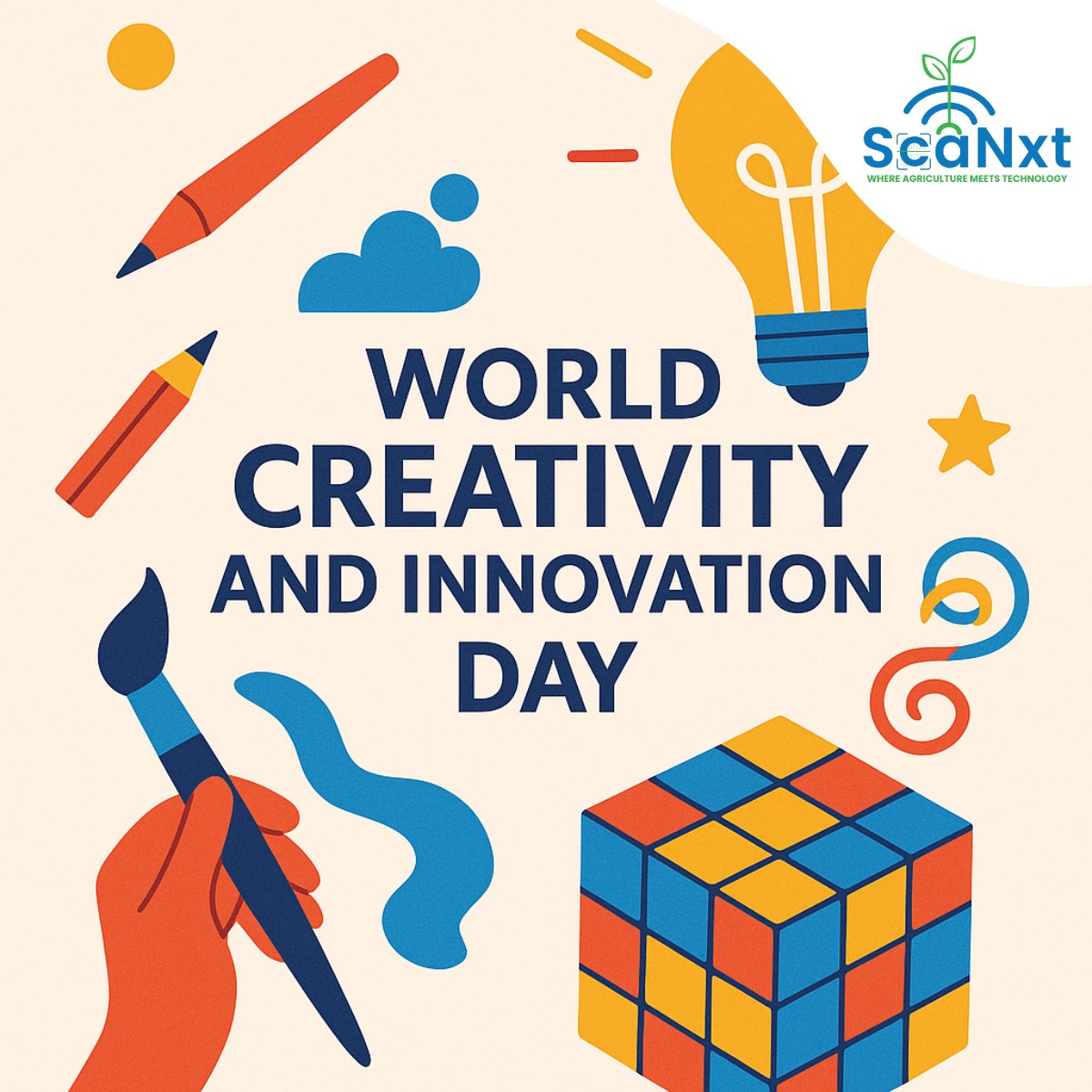 Celebrating World Creativity and Innovation Day!

At ScaNxt, we believe creativity sparks change and innovation drives impact. From soil to solution, we’re reimagining agriculture with smart, sustainable tech.

Let’s keep building, creating, and growing.