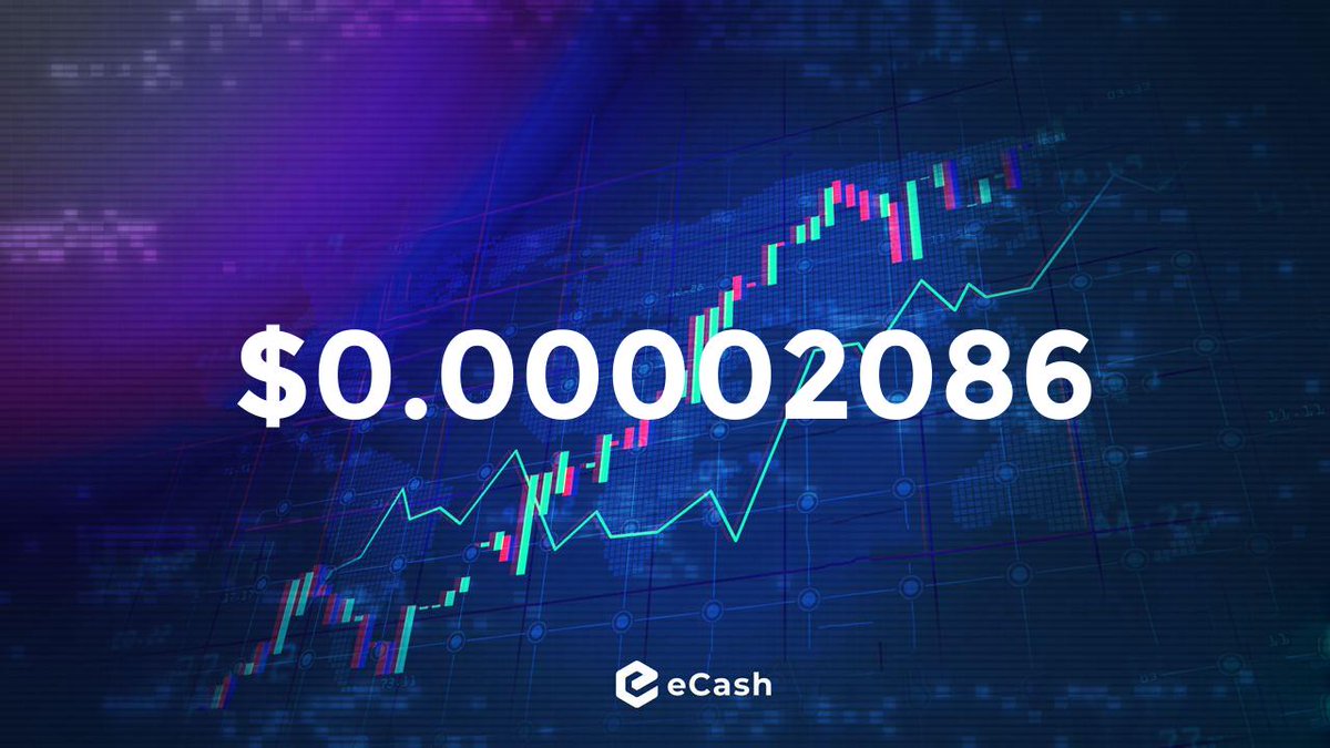 eCashTracker's tweet image. 📈 eCash $XEC Price Update 

Current Price: $0.00002086
Price Change (%) 1h: 0.87%
Price Change (%) 24h: 1.35%
Market Cap: $414M
Volume 24h: $17.8M
CMC Rank: 116

 💵 Total Crypto Market Cap: $2.76T