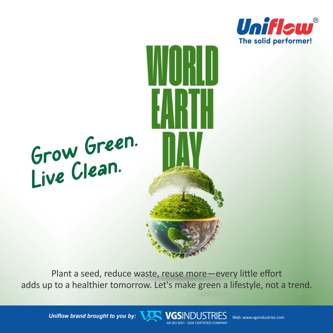 vgsindustries's tweet photo. Plant a seed, reduce waste, reuse more—every little effort adds up to a healthier tomorrow. Let's make green a lifestyle, not a trend.

#EarthDay #EarthDay2025 #RestoreOurEarth #LoveEarth #GoGreen #SaveOurPlanet #GreenFuture #PlanetFirst #EarthMatters #green #environment #uniflow https://t.co/GVH9gTQww5