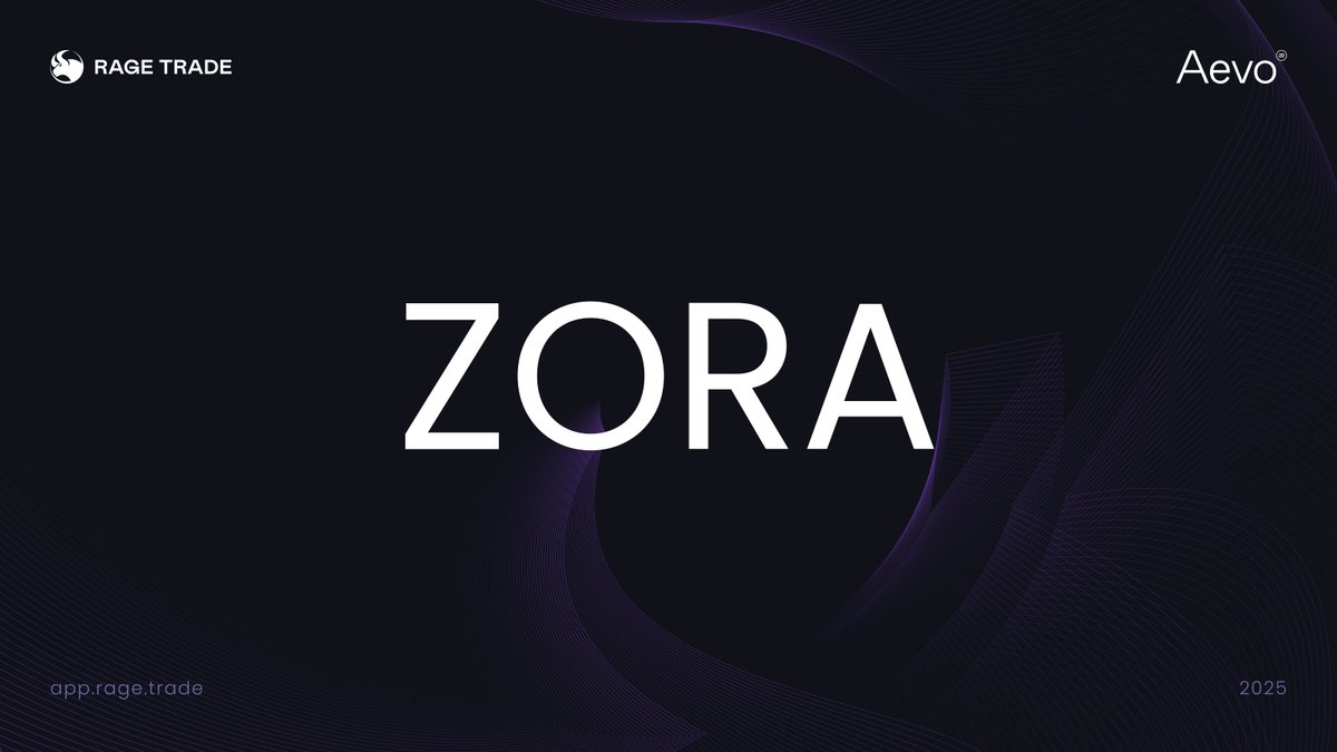 New Asset Listing!

You can now long or short $ZORA on <a href="/aevoxyz/">Aevo</a> through Rage.

Trade $ZORA here: app.rage.trade/trade/ZORA-USD

<a href="/zora/">zora</a>