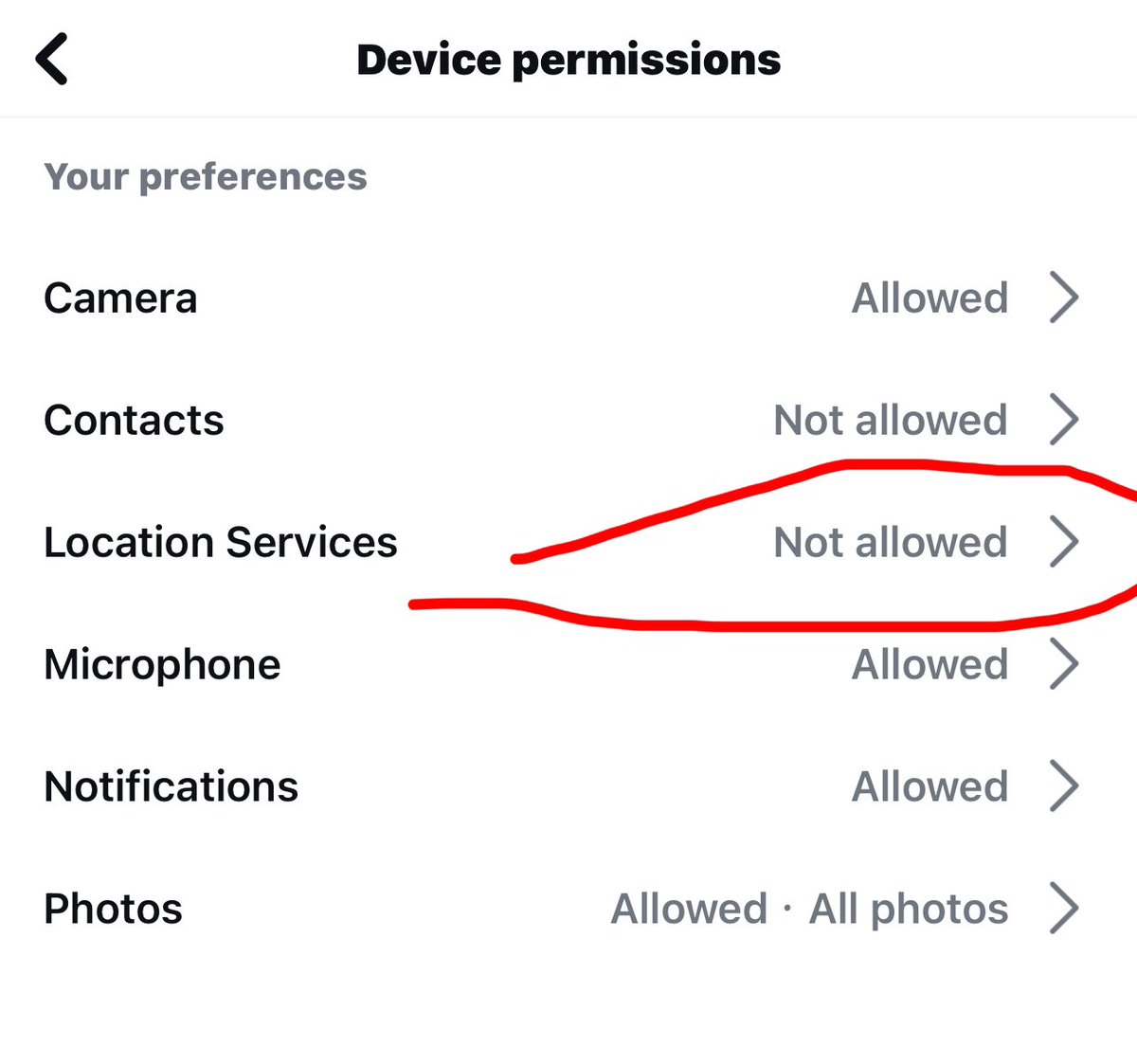 @ihythreat When you click on the 3 lines that takes you to settings, scroll down to device permissions, click on not allowed locations services, update and save.