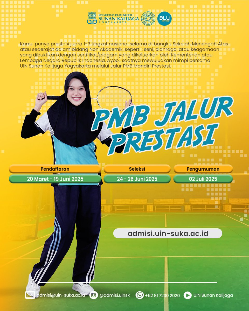 Selamat Hari Kartini! Mari lanjutkan perjuangan Kartini dg menjadi versi terbaik dari diri kita setiap hari.
PMB Jalur Mandiri Prestasi UIN Sunan Kalijaga Yogyakarta dibuka s.d. 19 Juni 2025 melalui website admisi.uin-suka.ac.id
#uinsk #uinsunankalijaga #uinsuka 
 #harikartini