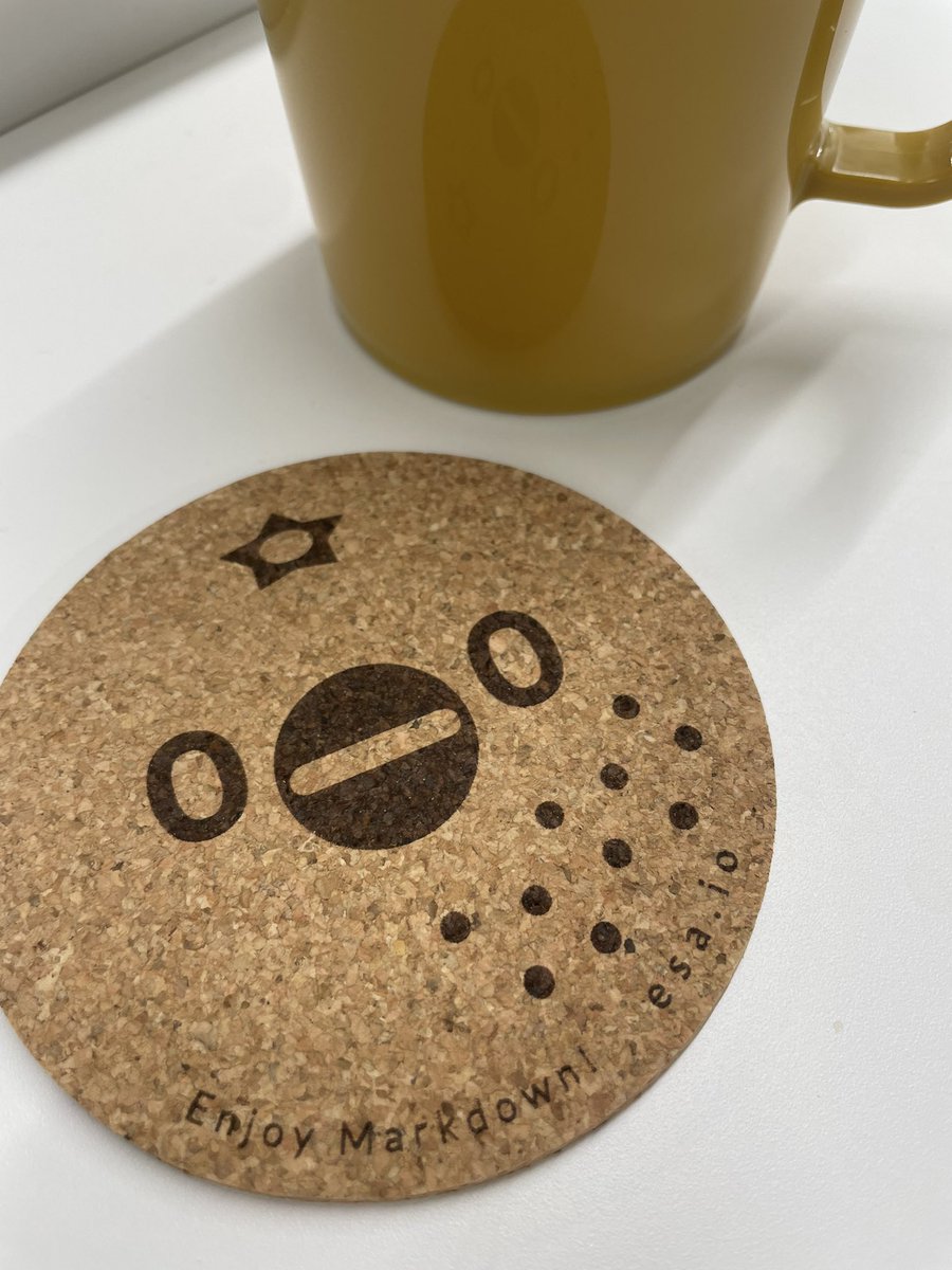 chobishiba's tweet image. esaのコースター会社の自席で使い始めた&quot;(\( ⁰⊖⁰)/)&quot; #rubykaigi #esaio