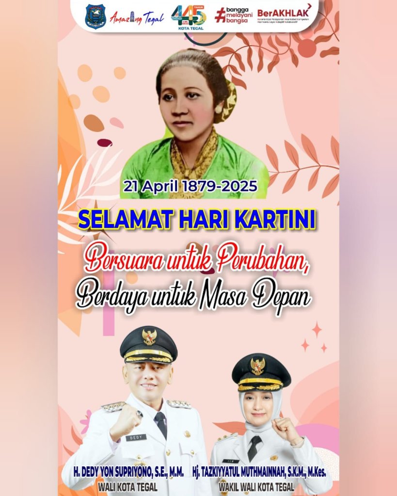 Selamat Hari Kartini

Bersuara untuk Perubahan, Berdaya untuk Masa Depan

#pemkottegal #kotategal