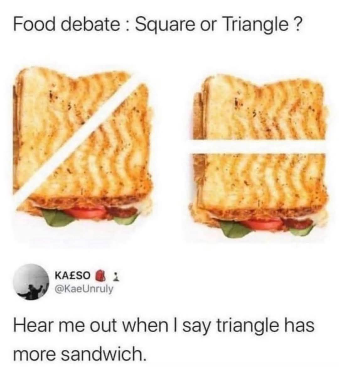 Triangle has more perimeter