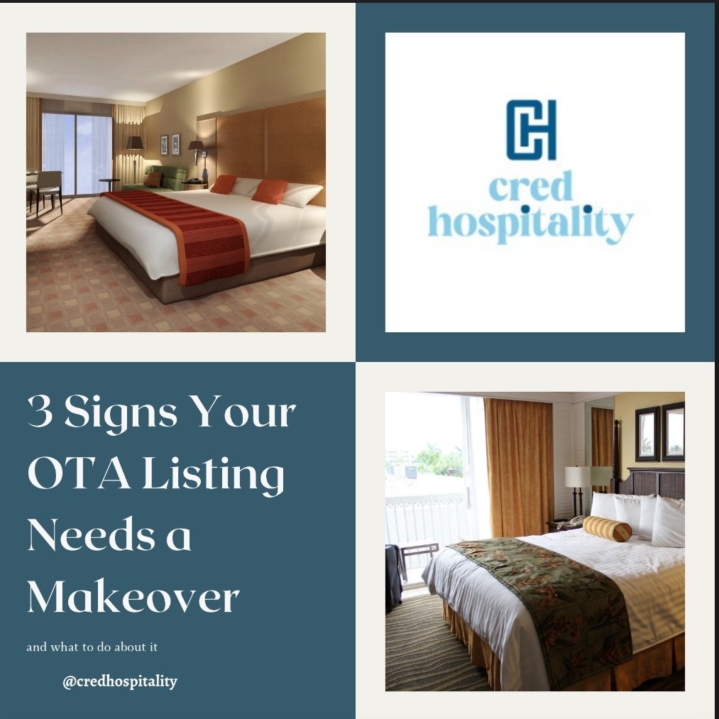 CredHospitality's tweet photo. Low visibility, bad reviews, stale pricing? Your listing’s screaming for help. 😬
. 
#HotelListing #OTAStrategy #HotelOptimization #CredHospitality https://t.co/lIR4PxgQNW
