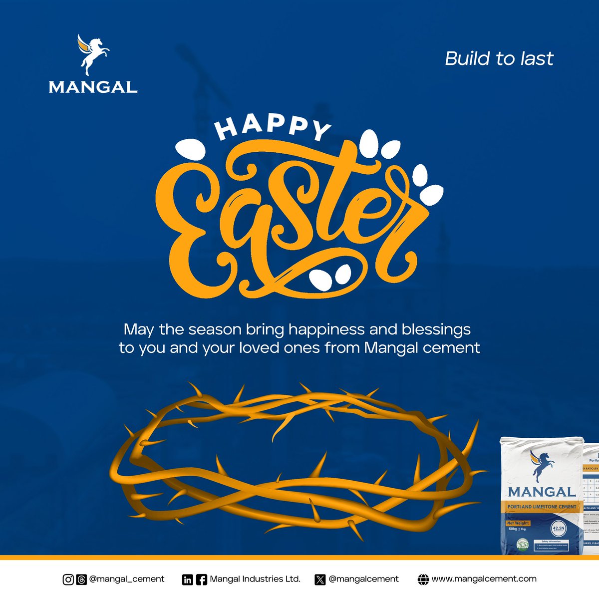 mangalcement's tweet photo. The greatest love story ever lived, told, and experienced. 

May this season birth new hope, joy and happiness for you and your loved ones. Happy Easter💙

#MangalCement #BuildToLast #eastercelebrations https://t.co/Nq7pIZ3rpR