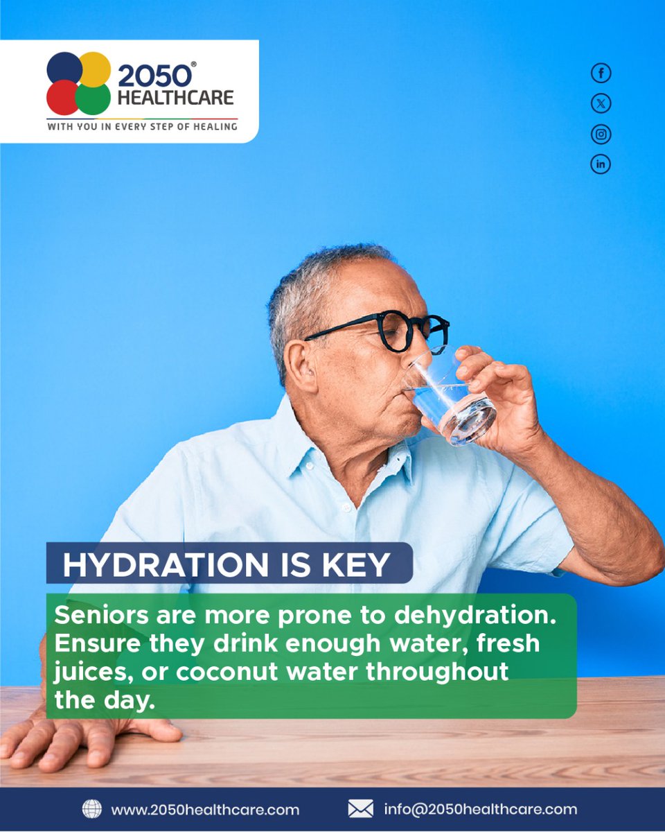 2050_healthcare's tweet image. Rising temperatures can be harsh on elderly loved ones. From staying hydrated to managing outdoor time, small steps can ensure their comfort &amp;amp; well-being. 
To know more contact us at 8988980202.

#ElderlyCare #SummerSafety #HeatWaveProtection  #homehealthcare #2050healthcare