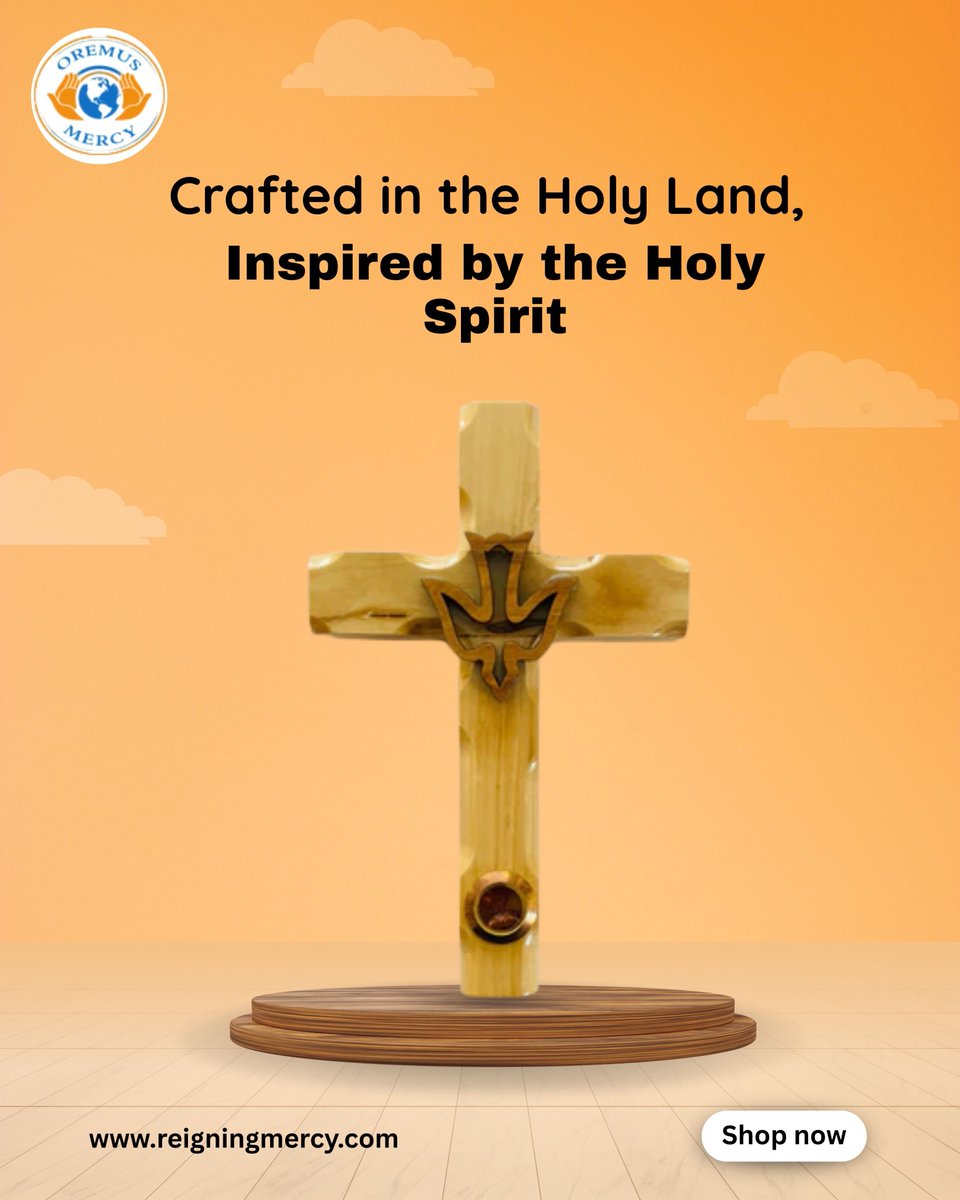 OremusMercy's tweet photo. The Holy Spirit Olive Wood Cross from the Holy Land is a sacred symbol of divine guidance
Shop Now – https://t.co/ax9LfftTsO

#FaithAndArt #SacredDecor #ReligiousCanvas #LadyOfSorrows #SpiritualInspiration #ChristianArt #HomeWithGrace #MeaningfulGifts #ArtOfFaith #DevotionalDecor https://t.co/oGakNlq277