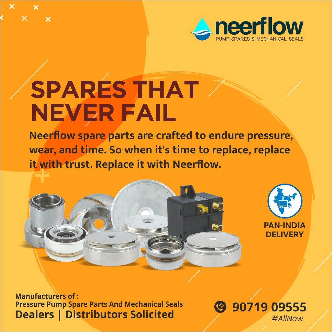 Neer_flow's tweet image. Neerflow spare parts are crafted to endure pressure, wear, and time. So when it&apos;s time to replace, replace it with trust. Replace it with Neerflow.
Visit us at:
🌐 neerflow.com

#spareparts #spare #submersiblespareparts #pumpspareparts #neerflow #pressurepump #seals