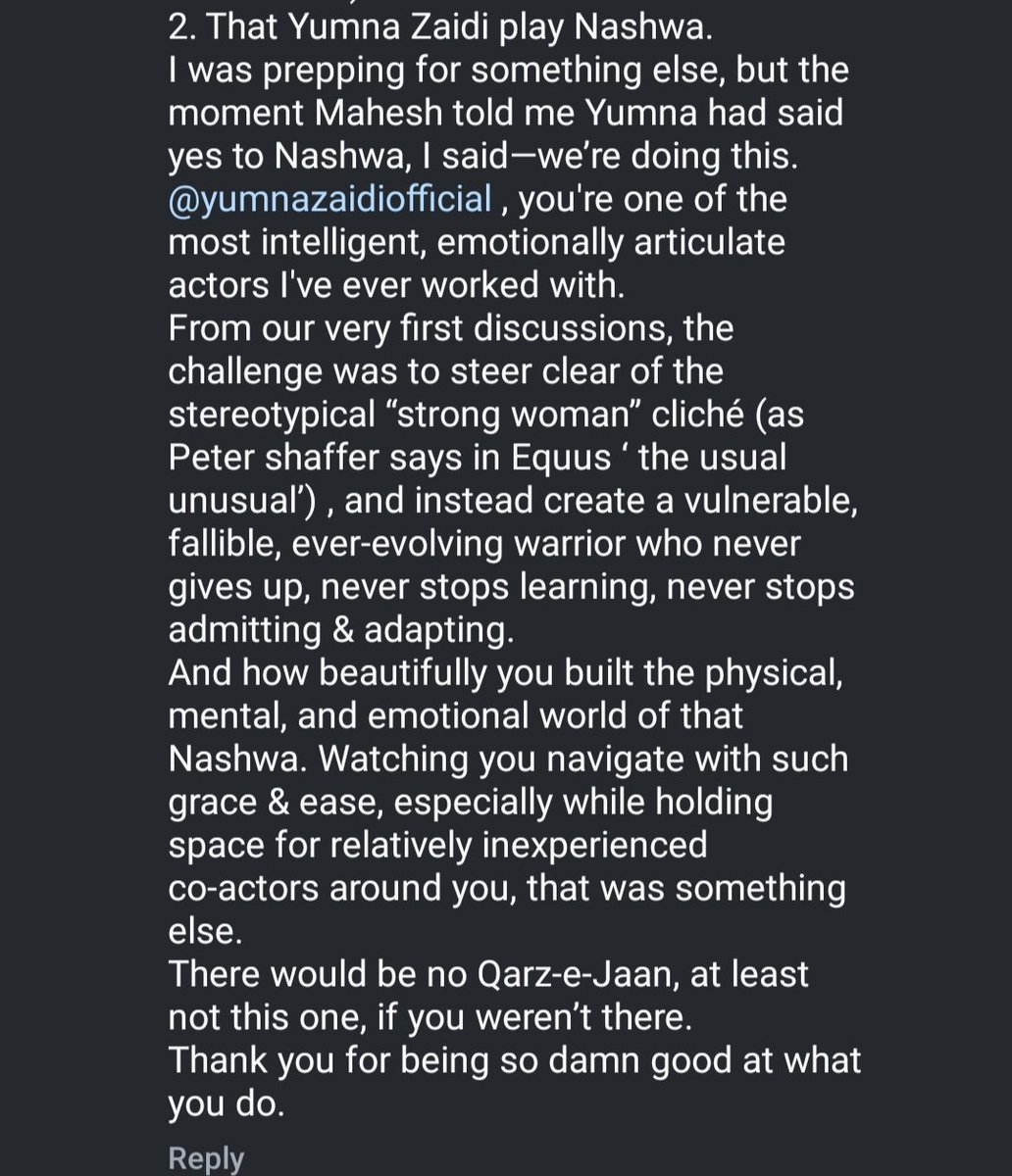 harshi020712's tweet photo. Straight from the Director!!! @yumnazaidi3 🙌🙌❤️❤️ https://t.co/uBTW0msko1