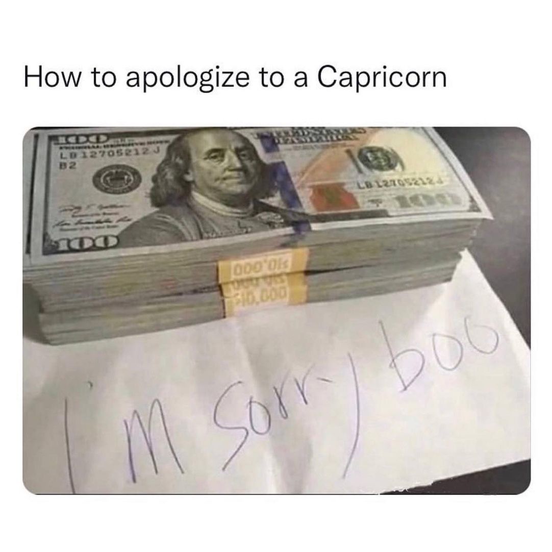 Capricorn_Charm's tweet photo. capricorn be like: https://t.co/lOtKOQu2UM