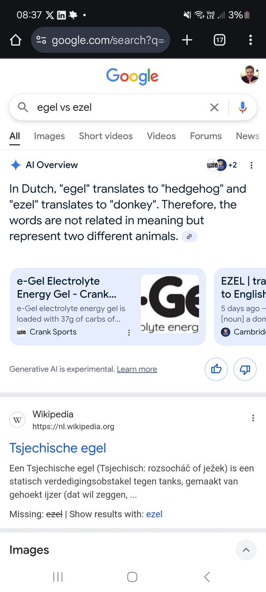 So AIO does trigger on Dutch words in Belgium.
Even more interesting, the sources at the bottom make no sense.