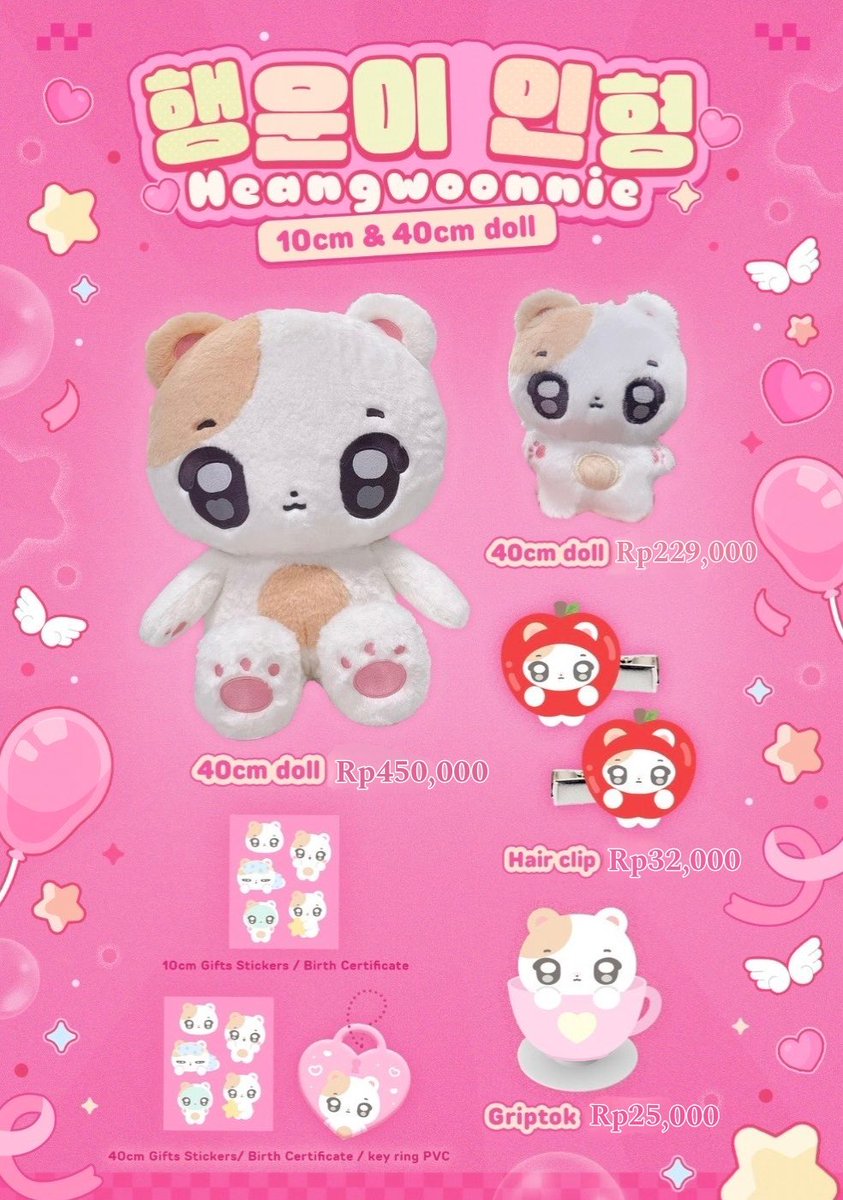 [INA GO🇮🇩]
ENHYPEN Heeseung "Heangwoonnie" Doll by <a href="/heangwoonnie/">행운이</a>

Rp450,000 ー 40cm Doll
Rp229,000 ー 10cm Doll
Rp32,000 ー Hair Clip
Rp25,000 ー Griptok

✅ Fullpay / DP 70%
🗓️ Close 10 Mei; 18.00 WIB
🗓️ Rembal 10 Jun

🛒 Order via DM
#sagirlpo
