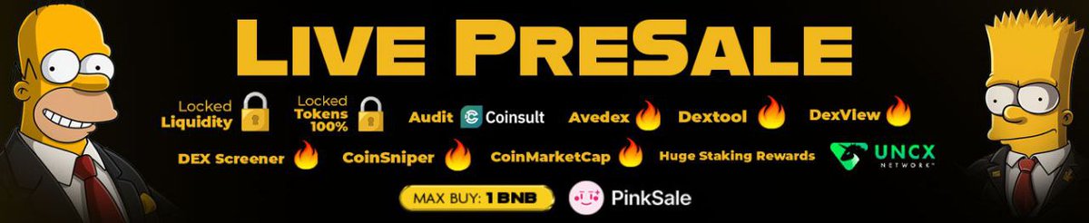 ➡️ SMS FairLaunch

🪙Pinksale: pinksale.finance/launchpad/bsc/…

🏷 TAX: 3/3

📱 Telegram: t.me/SimpsonsSMS

📱 Telegram: t.me/OfficialSMS

🪙 Contrat: 0xB7752bd78AE42553bAd2097BA23ee0c75a26aAff

⏰ Start : 20.04.2025 pm 21:30 UTC 
⏰ End : 21.04.2025 pm 21:30 UTC
🪙 Listing